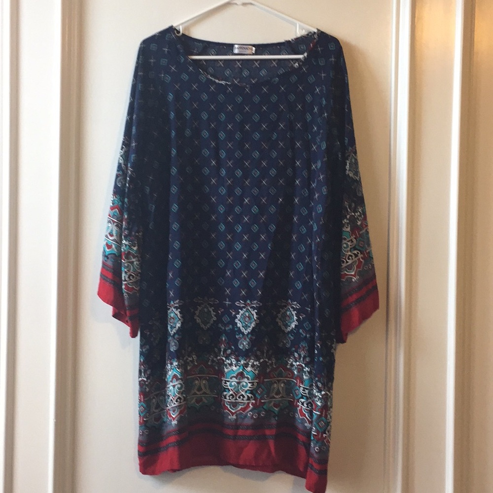 Blue pattern dress